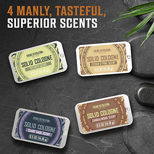 Viking Revolution 4 Pack Mens Solid Colognes Men Bundle of 2 - Balm Cologne for Mens Cologne Balm Travel Cologne Wax - Cologne for Men (0.5 Oz each) - Image 2