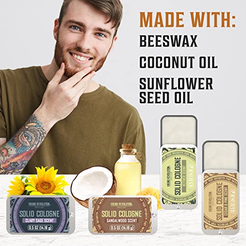 Viking Revolution 4 Pack Mens Solid Colognes Men Bundle of 2 - Balm Cologne for Mens Cologne Balm Travel Cologne Wax - Cologne for Men (0.5 Oz each) - Image 5