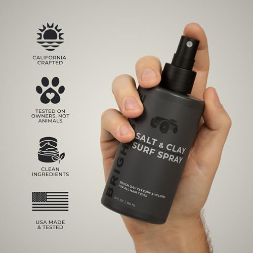 Salt & Clay Surf Spray - Hair Texturizing & Volumizing Spray - Salt & Clay, Silica, Witch Hazel, & Green Tea Blend - Beach Style Hair - For All Hair Types - Natural Ingredients (6oz) - Image 3