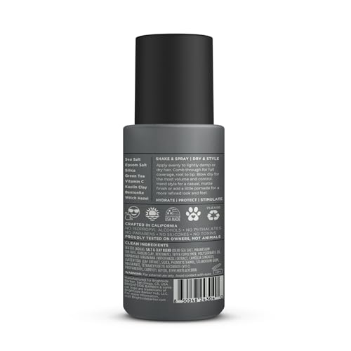Salt & Clay Surf Spray - Hair Texturizing & Volumizing Spray - Salt & Clay, Silica, Witch Hazel, & Green Tea Blend - Beach Style Hair - For All Hair Types - Natural Ingredients (6oz) - Image 5