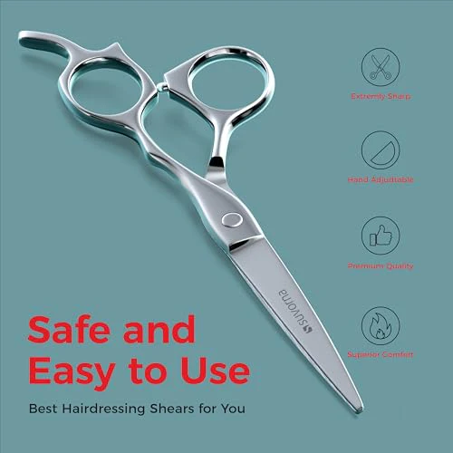 6.5" Hair Cutting Scissors for Professional, Barber & Hairdresser - Extremely Sharp Hair Shears for Cutting, Trimming, Grooming, Precision - Right Hand Hair Scissors for Men, Women, Adults. - Image 4