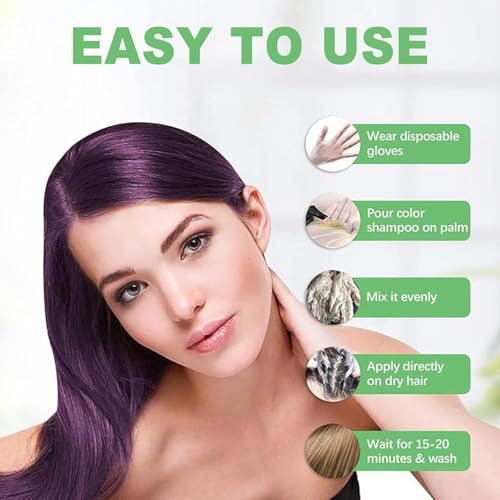 Polar Hair Dye Shampoo, Polar Hair Care, Polar Hair Dye Shampoo, Polar Haircare Instant Dye Shampoo, Natural Hair Color Shampoo for Gray Hair Coverage, Suitable for Women & Men (Dark brown) - Image 6