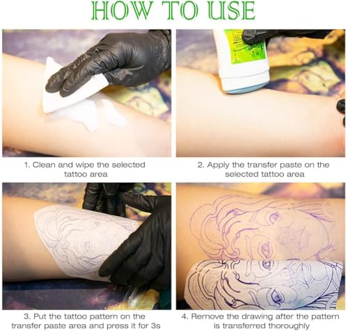 2PCS Tattoo Transfer Cream Gel, Safe and Long-Lasting Tattoo Balm for Body Art Makeup Professional Tattoo Transfer Soap Stencil Tattoo Supplies Accessories for Tattoo Artist (2PCS) - Image 5
