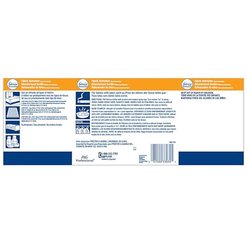 Febreze Professional Fabric Refresher Spray, 3 Pack, Deep Penetrating, Eliminates Odors with Light Fresh Scent, for All Fabrics, Upholstery, Bedding and More, 32 oz Each - Image 3