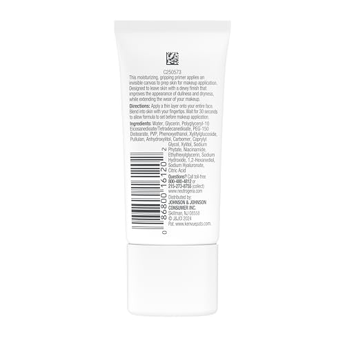 Neutrogena Hydro Boost Hydrating Grip Primer, Gripping Face Primer with Purified Hyaluronic Acid Locks Makeup in Place while Hydrating Skin, Gel Primer Appears Invisible When Dry, 1.0 oz - Image 8