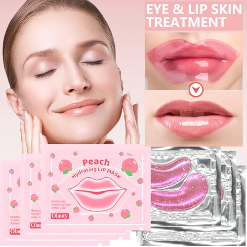 30 Pairs Lip Mask & Eye Mask,Under Eye Patches for Reducing Fine Lines & Dark Circles,Collagen Crystal Lip Patches for Lip Spa Daily Labial Masks Hydrating Lip Treatment Christmas Gifts - Image 5