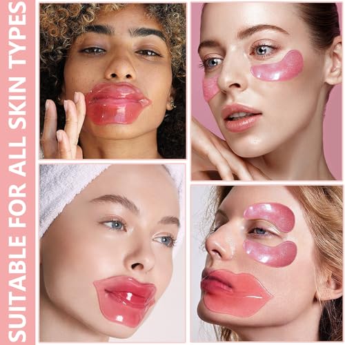 30 Pairs Lip Mask & Eye Mask,Under Eye Patches for Reducing Fine Lines & Dark Circles,Collagen Crystal Lip Patches for Lip Spa Daily Labial Masks Hydrating Lip Treatment Christmas Gifts - Image 7