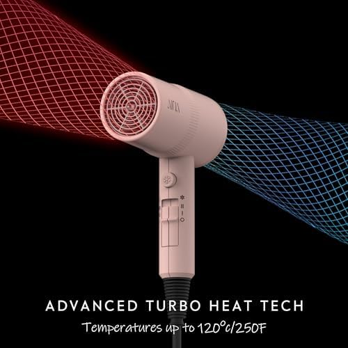 AINA Hair Dryer with Diffuser, Blow Dryer for Women | Advanced Ionic Technology, Ceramic Coating | Cold Shot Features Turbo Heat for Fast Drying and Shine 110V/ALCI(Pink) - Image 4