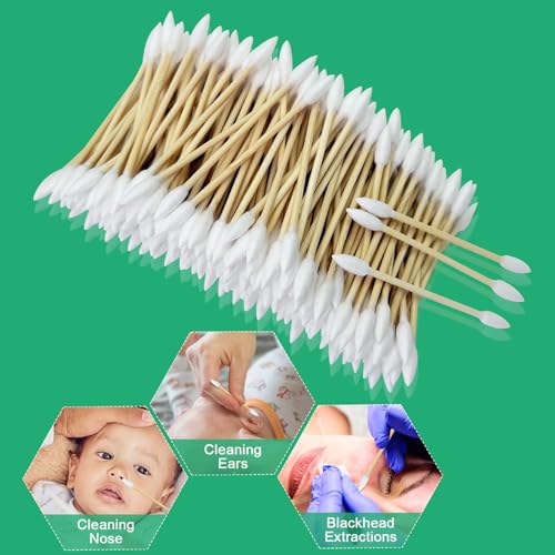1000 Count Pointed Cotton Swabs - Double Precision Tips with Bamboo Stick for Beauty and Personal Care - for Eyebrow And Eyelash Application, Manicures And Nail Art, Cleaning Ears And Nose - Image 7