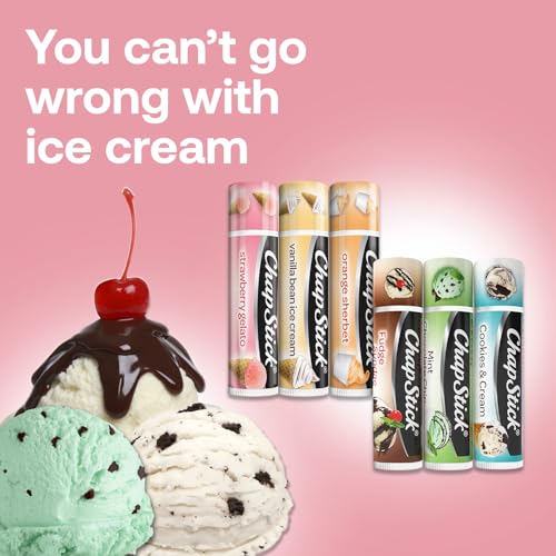 ChapStick Lip Balm, Ice Cream Collection 3-Pack, Ice Cream Classics 3-Pack + S’mores Collection – Fun & Flavorful Lip Care, Birthday Gift, Party Favors, Stocking Stuffers, 0.15 Oz Ea - Image 6