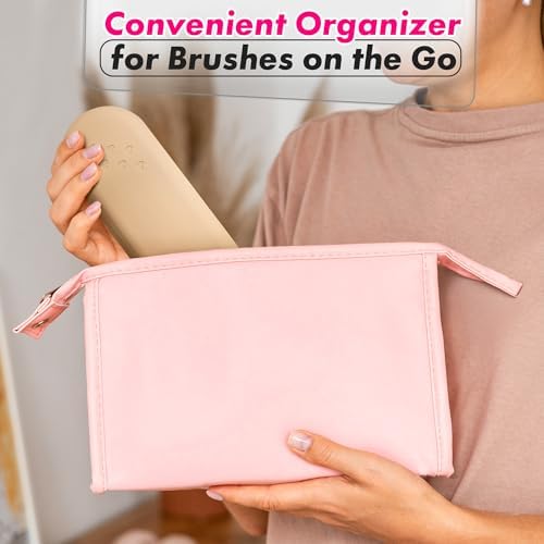 Silicone Makeup Brush Holder Travel - Small Makeup Brush Bag Travel Makeup Bag for Brushes Silicone Makeup Brush Organizer Makeup Brush Case - Silicone Make Up Bag Make Up Brush Holder Organizer - Image 6