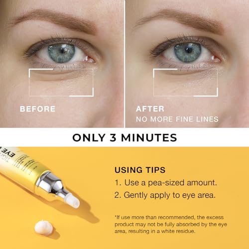 Instant Temporary Eye Tightener Cream: Reduces The Look of Under Eye Bags Dark Circles, Anti-Aging Fine Lines, Firm Delicate Skin Under Your Eyes, Rapid Eye Firming - Image 4