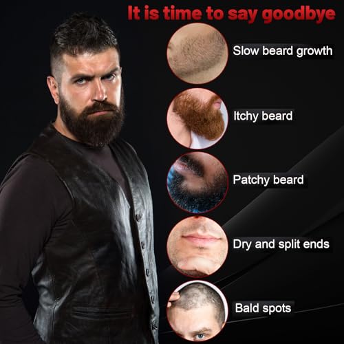 Beard Balm, 2X Concentration Biotin, with Castor Oil and Argan & Jojoba Oils, Promotes Beard Growth, Styles, Strengthens & Softens Beards & Mustaches, 2 Ounce,Unscented - Image 5