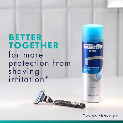 Gillette Mach3 Shaving Razor for Men, 1 Gillette 3-Blade Razor Handle for Men’s Grooming, 10 Razor Blade Refills, Razor Blades with Lubrication Strip - Image 5