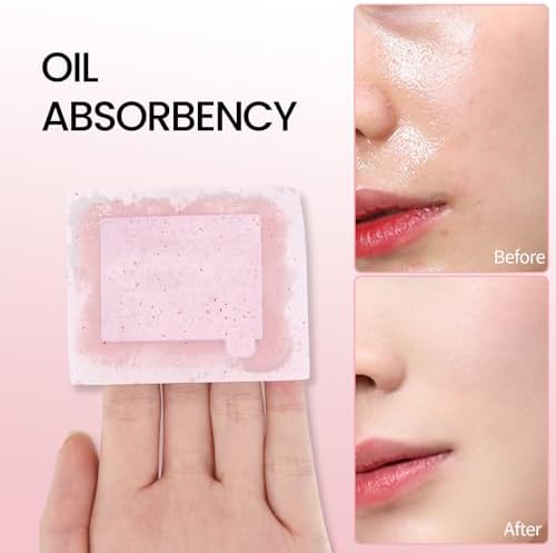 Erinde Oil Blotting Sheets for Face with Mirror and Puff, 300 Sheets Oil Blotting Paper for Oily Skin, Face Oil Absorbing Sheets, Natural Oil Control Film, Absorb Excess Oil, Makeup Friendly - Image 3