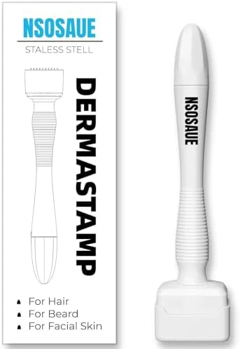 Dermastamp for Hair & Beard Micro-exfoliating Tool for Women and Men