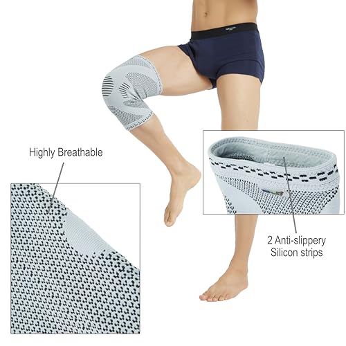 NeoTech Care Knee Support Brace - Breathable - Men, Women, Right or Left (Green Color, Size M, 1 Pair) - Image 3
