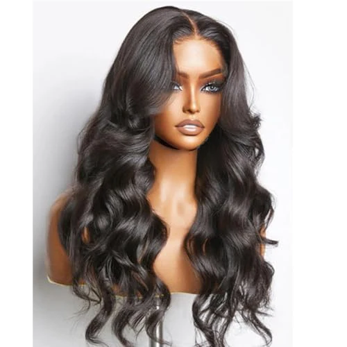 Body Wave Lace Front Wigs Human Hair Pre Plucked 13x6 HD Transparent Lace Frontal Wigs Human Hair 200% Density Glueless Brazilian Virgin Human Hair Wigs for Black Women With Baby Hair 20 Inch