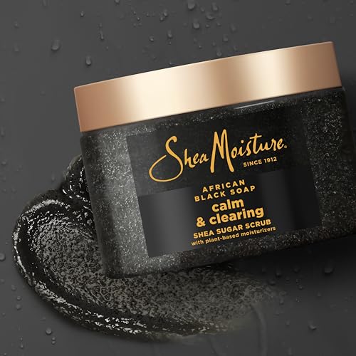 SheaMoisture Sugar Body Scrub African Black Soap for healthy, glowing skin African black soap with 24h shea moisture nutrients 12 oz - Image 4