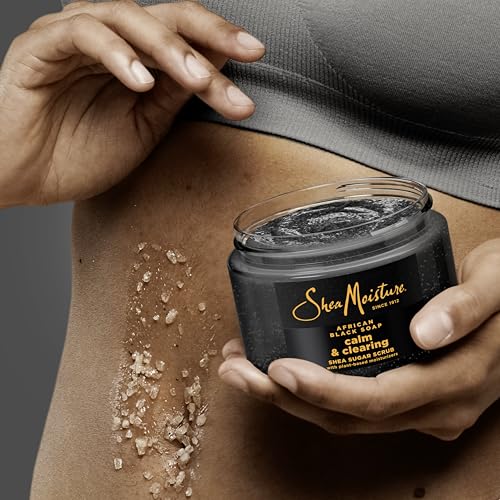SheaMoisture Sugar Body Scrub African Black Soap for healthy, glowing skin African black soap with 24h shea moisture nutrients 12 oz - Image 5