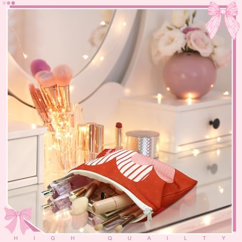 Kacctyen 20 Pack Valentine's Day Gift Makeup Bags for Women Bulk Pink Red Conversation Heart Makeup Bags 10 Style Galentines Favors Zipper Pouch Valentine Gifts for Coworkers Girlfriend Friends Wife - Image 4