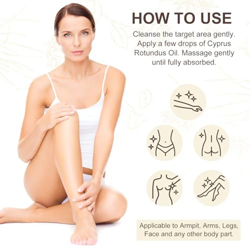 Cyperus Rotundus Oil, Natural Cyperus Rotundus Oil for Hair Removal, Reduces Unwanted Hair Growth, Moisturizes & Soothes The Skin, Reducing Body Hair Growth, Shrink Pores, Suitable for All Skin Types - Image 7
