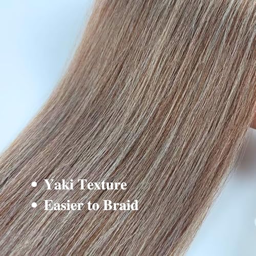 Braiding Hair Pre stretched Brown Prestretched Braiding Hair for Black Women Twist Kids Ez Braid Braiding Hair Synthetic Knotless Colored Hypoallergenic Hair extensions Pre-stretched - Image 6