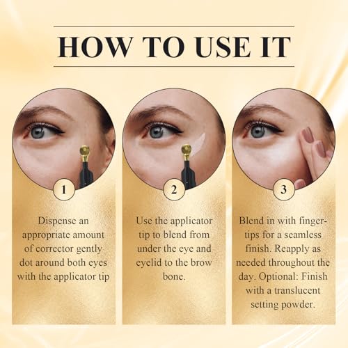 Luminous Eye Corrector SPF 41, Under Eye Color Corrector for Dark Circles, Anti-Aging Tinted Eye Cream, Hydrating Eye Serum with Peach Undertone (Natural Color, 1PCS) - Image 7