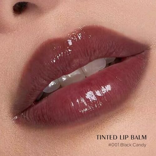 KYDA 2 Colors Tinted Lip Balm, Hydrating Sheer Formula Lip Balm, Natural Glossy Finish, Moisturizing Lip Care Balm for Dry Lips, Black Candy +Rose Candy - Image 2