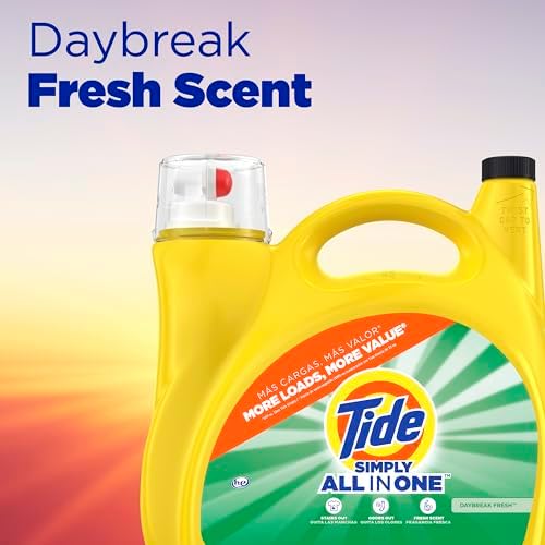 Tide Simply All-In-One Liquid Laundry Detergent, Daybreak Fresh Scent, 138 Loads, 182 fl oz - Image 4