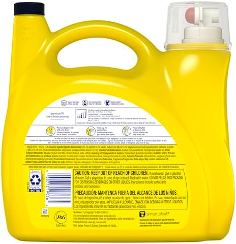 Tide Simply All-In-One Liquid Laundry Detergent, Berry Blossom Scent, 138 Loads, 182 fl oz - Image 8