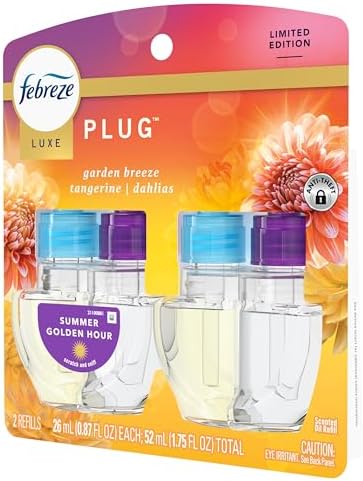Febreze Plug In Air Freshener, Odor-Fighting Scented Oil Refill, Summer Golden Hour, 2 Refill - Image 10