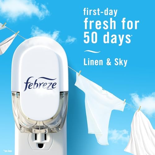 Febreze Plug In Air Freshener, Odor-Fighting Scented Oil Refill, Warm Ocean Breeze, 2 Refill - Image 3