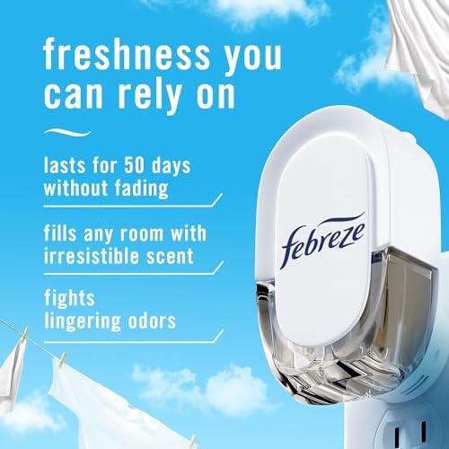 Febreze Plug In Air Freshener, Odor-Fighting Scented Oil Refill, Premium Spring Mix, 3 Refill - Image 2