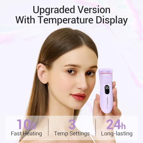 TOUCHBeauty Rechargeable Heated Eyelash Curler with LED Display, Featuring 3-Level Adjustable Temperature for a Natural, Long-Lasting Curl (Up to 24 Hours) AG-2316purple - Image 2
