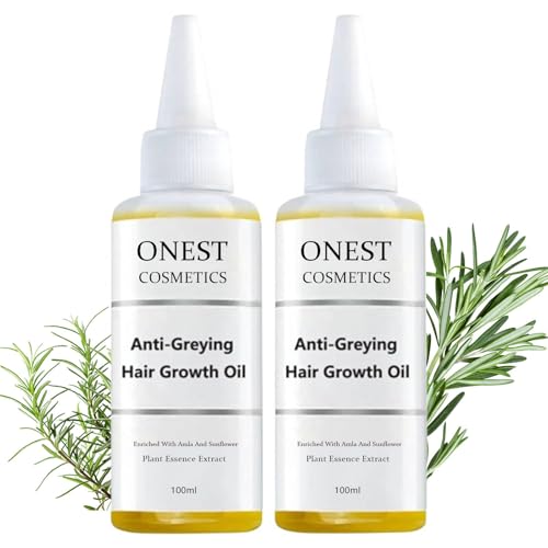 Onest Cosmetics Anti-Greying Hair Growth Oil, Onestcosmetics Anti Greying Hair Growth Oil Enriched with Amla and Sunflower,Onestcosmetic Rosemary Hair Oil Serum Anti Hair Loss Nourishing Serum