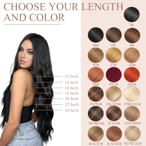 Tape in Hair Extensions Human Hair 12 Inch Human Hair Tape in Extensions 20Pcs Natural Black Remy Tape in Hair Extensions Human Hair for Women Invisible Tape in Hair Extensions Real Human Hair - Image 4
