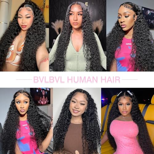 BVLBVL 32 Inch 13x6 Deep Wave Lace Front Wigs Human Hair Curly Human Hair Wig 200 Density HD Lace Frontal Curly Wig Human Hair - Image 6