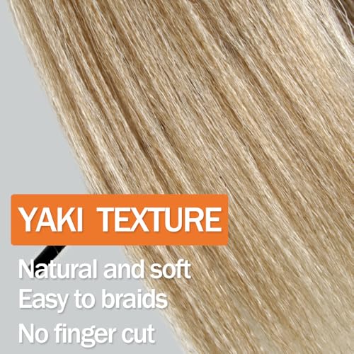 Braiding Hair Pre Stretched 18 Inch 4 Packs, Short Hair Extensions for Braids, Synthetic Braiding Hair Prestretched T27/613 - Image 4