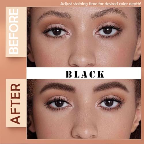 Lash Color Kit, Lasting for 4 Weeks Professional Eyelash & Eyebrow Color Kit, Instant Eyelash Color with Natural Ingredients, Safe & Easy to Use 7ml (Black) - Image 3