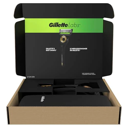 GilletteLabs With Exfoliating Bar Shaving Razor For Men, 1 Handle, 3 Blade Refills, Includes Travel Case for Convenient Storage On The Go - Image 2