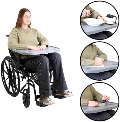 PEPE Mobility - Wheelchair Tray with Cup Holder, Removable and Easy-to-Fit Table for Adults - Image 5