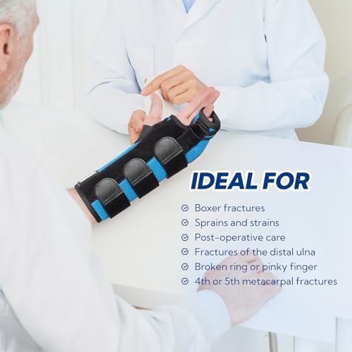 Boxer Fracture Splint, Ulnar Gutter Splint Right Hand, the 4th and 5th Metacarpal Finger Splint Hand Brace, Boxer Orthosis Hand & Wrist Brace for Women & Men, Left, M - Image 2