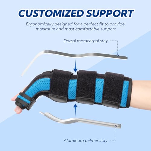 Boxer Fracture Splint, Ulnar Gutter Splint Right Hand, the 4th and 5th Metacarpal Finger Splint Hand Brace, Boxer Orthosis Hand & Wrist Brace for Women & Men, Left, M - Image 3