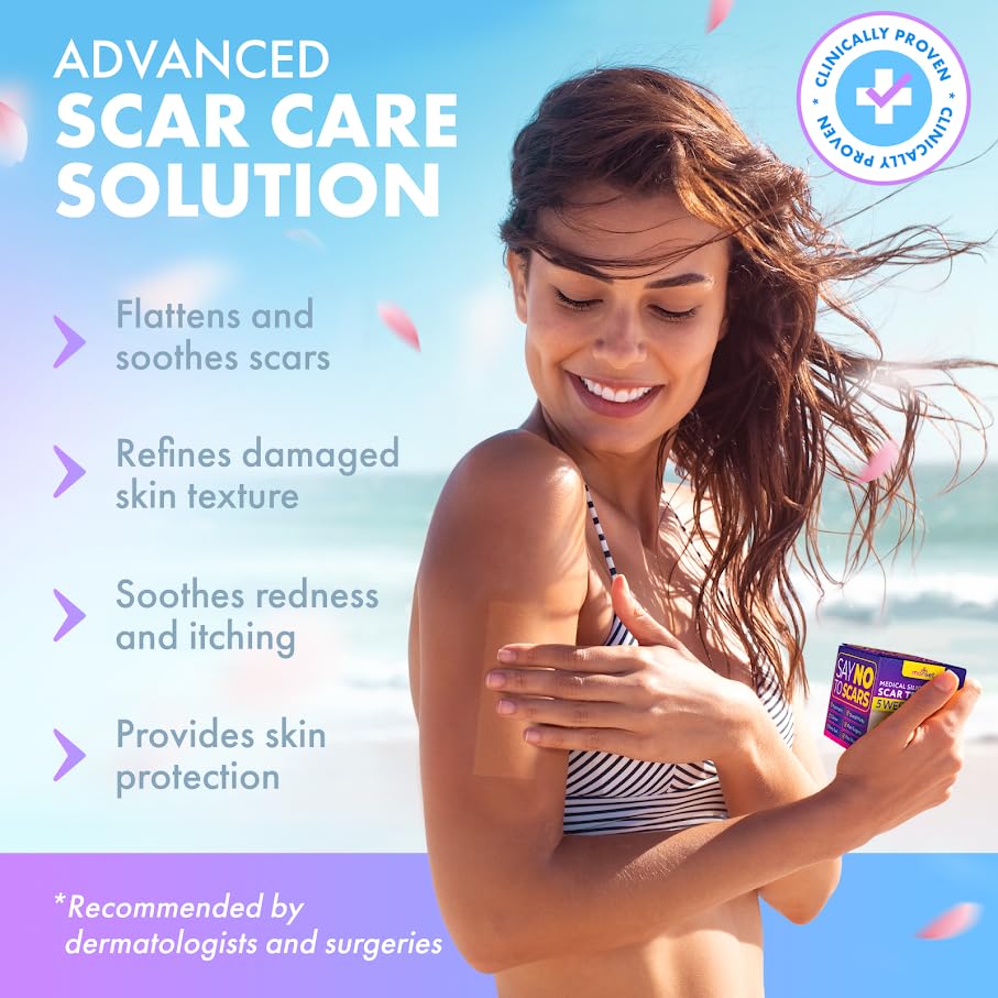 Silicone Scar Tape for Surgical Scars, Keloid, C-Section and More - Silicone Scar Sheets 130 x 1.5 inch - Effective Scar Treatment and Scar Removal for Face and Body - Silicone Tape for Scars - Image 3