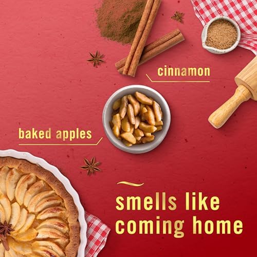 Febreze Scented Candle, Baked Cinnamon Apples Scent, 11 oz 4 Wick Candle, Single Pack - Image 3