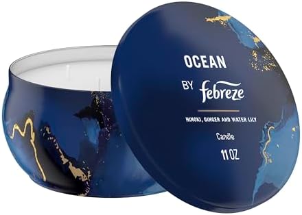 Febreze Scented Candle, Ocean Scent, 11 oz 4 Wick Candle, Single Pack - Image 5