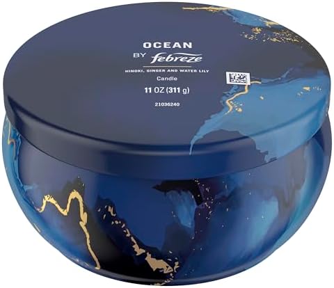 Febreze Scented Candle, Ocean Scent, 11 oz 4 Wick Candle, Single Pack - Image 6