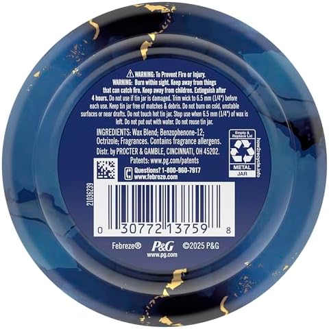 Febreze Scented Candle, Ocean Scent, 11 oz 4 Wick Candle, Single Pack - Image 8
