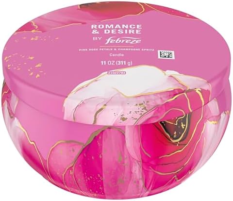 Febreze Scented Candle, Romance & Desire Scent, 11 oz 4 Wick Candle, Single Pack - Image 6